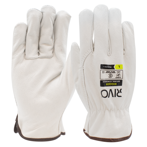 RIVO RRVGLCGL1 Cow Grain Riggers Glove RIVO RRVGLCGL1 Cow Grain Riggers Glove